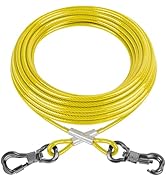 XiaZ Tie Out Cable for Dogs, 10FT Dog Leads for Yard, Heavy Duty Dog Tie Out Cable for Large Dogs...
