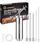 JY COOKMENT Meat Injector Syringe - Flavor Injector with 3 Stainless Steel Professional Needles;2...