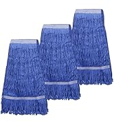 kCarpoly 3-Pack Heavy mop Header-Commercial Industrial-Grade Blue Cotton Ring-Shaped Wet use mop ...