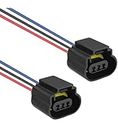 2PCS Female Headlight Connector for H13/9008 Bulb,Headlight Wiring Harness for Headlights or Fog ...