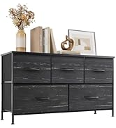 Accver Dresser with 5 Drawers for Bedroom, Fabric Clothes Cabinet for Closet, Anti-Tip TV Stand f...