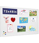 Large Bulletin Board - 72 X 48 inches Decorative Felt Pin Board - 6' x 4' Cork Board Alternative ...