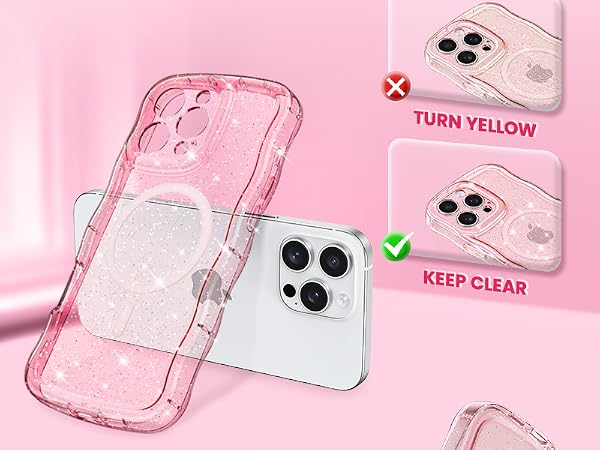 crystal Clear case transparent case magnetic case glitter case Glossy case cute case aesthetic case