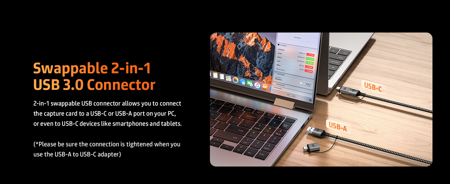 2-in-1 Swappable USB Connector