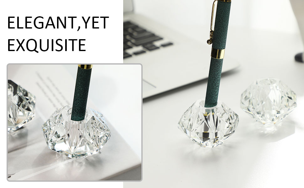 2-Packs Crystal Fountain Pen Stand