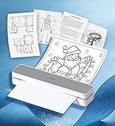 Inkless Portable Printer for Travel, 300DPI Wireless Thermal Printer Support 8.5" x 11" US Letter...