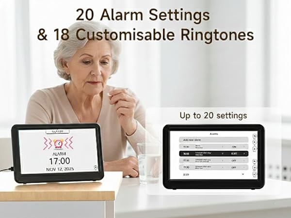 Clock with Day and Date for Elderly