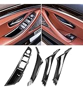 Jaronx Compatible with BMW 5 Door Handle 7PCS Kit, F10/F11 Carbon Fiber Pattern Door Handles, Dri...