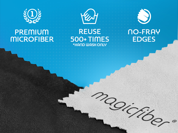 4-pack microfiber cloths: 3 premium XL, 1 original. For Large Screens lenses. Reusable.