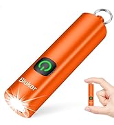 Blukar EDC Rechargeable Keychain Mini Flashlight, 3 Lighting Modes, Long Battery Life, Memory Fun...