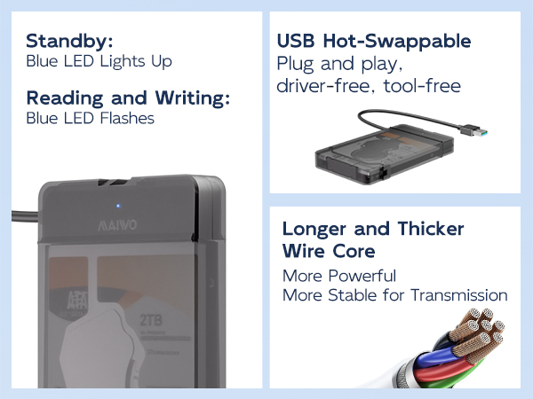 SATA to USB A 3.0 Adapters for 2.5" SSD hdd Hard Drive disk ide to USB 3.1 Cable Converter reader