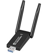 GAROGYI USB 3.0 WiFi Adapter for PC 1300Mbps, Wireless Adapter with 5dBi Dual Band 2.4GHz/5.8GHz ...