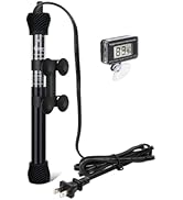 hygger ETL Certification Aquarium Heater, 50W/100W/200W/300W Submersible Fish Tank Thermostat Hea...