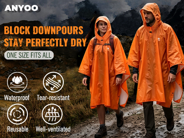 rain ponchos