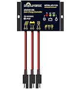 SOLPERK 10A Solar Charge Controller Waterproof Solar Panel Controller 12V/24V PWM Solar Panel Bat...