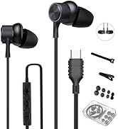 USB C Headphones Wired in-Ear,Type C Earphones,USB-C Wired Earbuds Deep Bass for iPhone 15 Pro Ma...