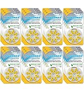 Powermax Size 10 Hearing Aid Batteries, Made In USA, Yellow Tab, 192 Count