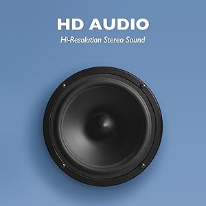 HD sound high definition resolution stereo hi-fi clarity bass high mid tone speaker driver audio