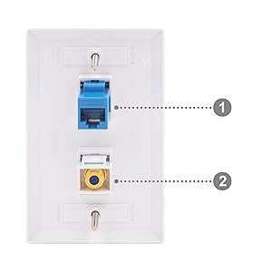 VCE Ethernet Coax Wall Plate 