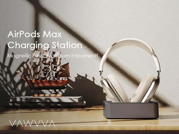 apple airpod max wireless charging station charger base dock stand headphone mount airpodsmax