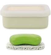 Travel Soap Case, Leak Proof Travel Soap Container, Silicone Soap Box with Drainage Layer, Shatte...