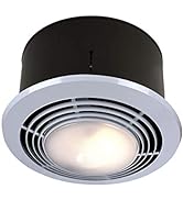 Broan-NuTone 9093WH Exhaust Fan, Heater, and Light Combo, Bathroom Ceiling Heater, 1500-Watts, 70...