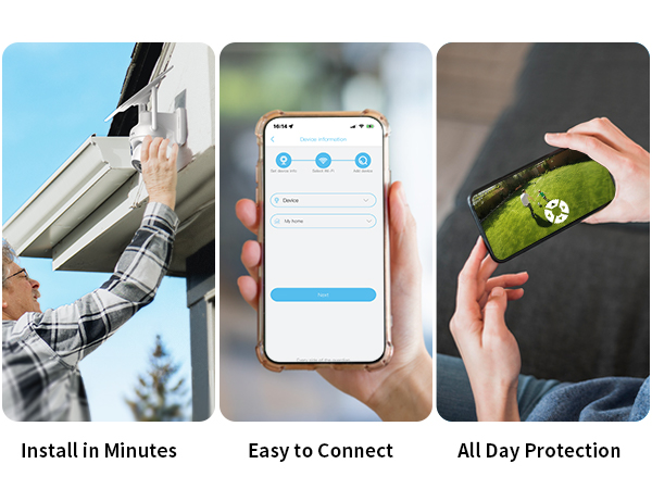 install compact camera wireless outdoor for family home security