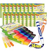 Jumlys 24 Boxes Washable Markers with 12 Colors, Bulk Color Marker for School Classroom, 288 Coun...