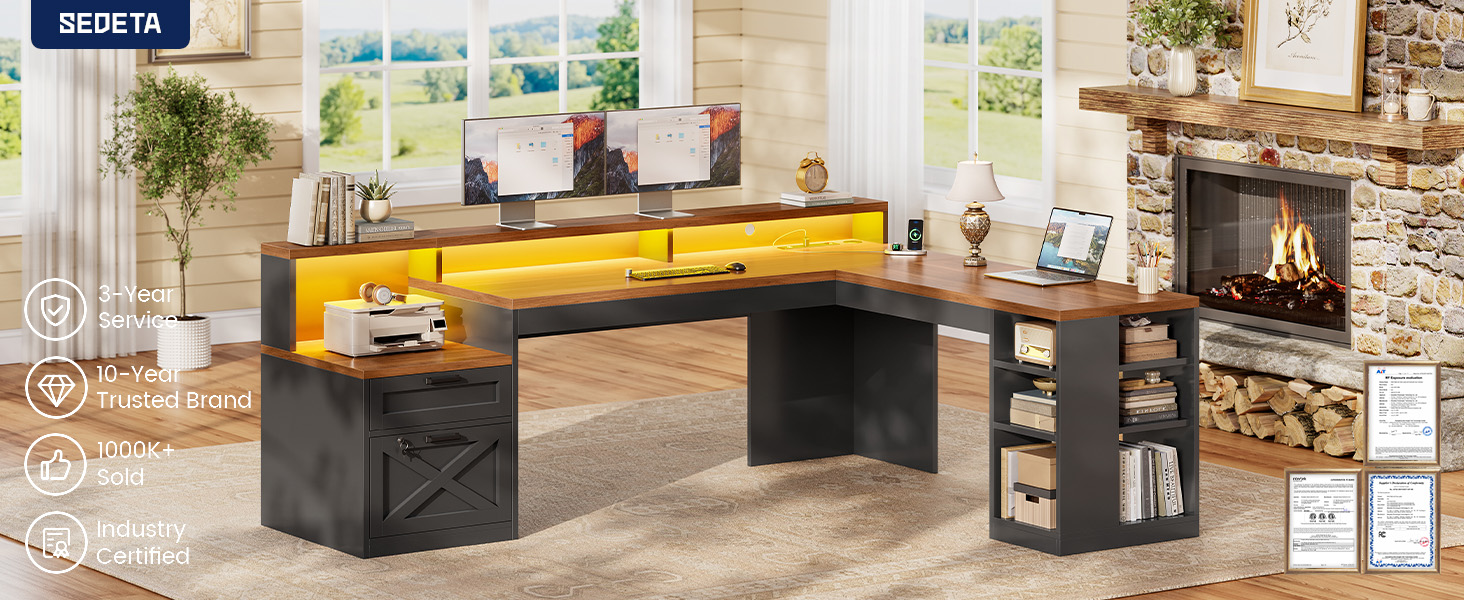 L shaped desk