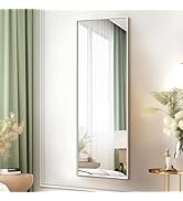 AAZZKANG Full Length Mirror Large Wall Mirrors with Metal Framed 43"x14" Rectangle Modern Decorat...