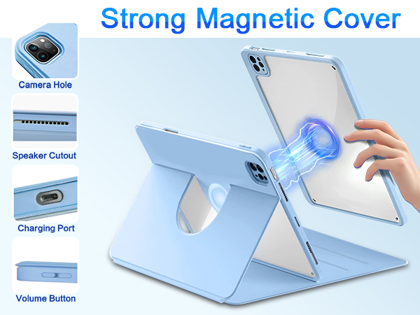 blue ipad air 5th case with keyboard