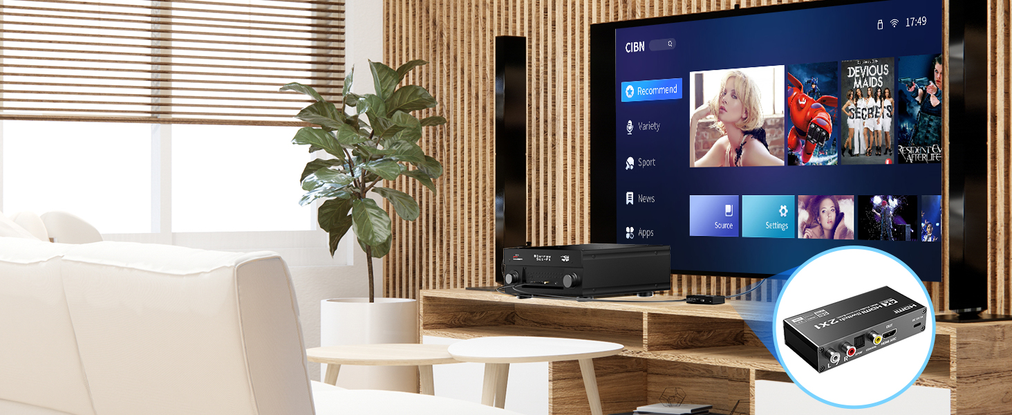 hdmi to line in audio