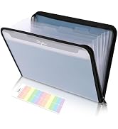 Document Organizer, Accordion Folder with Front Pocket, 7 Pocket Expanding File Folder, Letter Si...