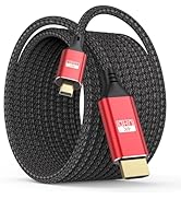 ApoJodly 4K Micro HDMI to HDMI Cable 15FT, HDMI to Micro HDMI Cable HDR High Speed Nylon Braided ...