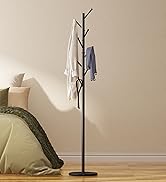 Yoobure Coat Rack Freestanding with Natural Marble Base - Coat Tree with 8 Hooks Heavy Duty Coat ...