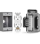 ELEGRP Outdoor GFCI Outlet with in Use Cover and Box Kit, 1 Gang, 20 Amp TRWR Self-Test GFI Recep...