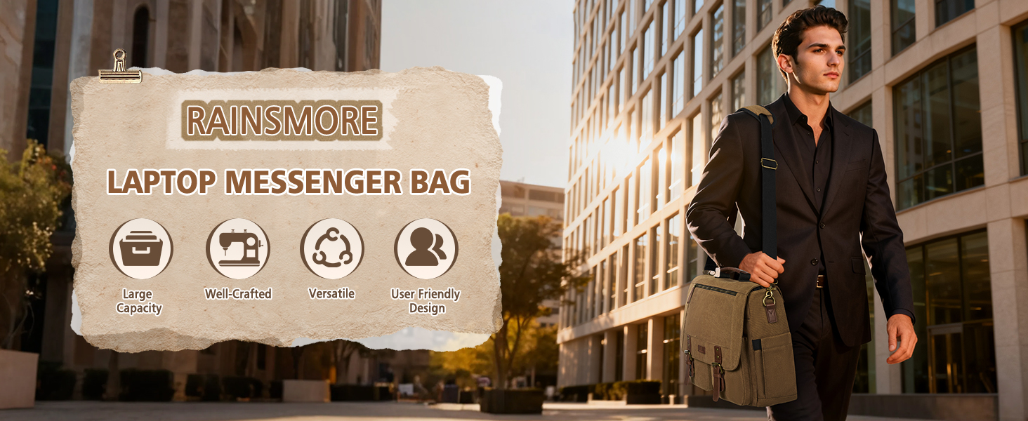 messenger bag for men canvas 15.6 17 17.3 inch laptop bag briefcases