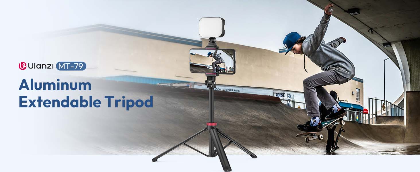 ULANZI MT-79 Extendable Tripod Aluminum, 81" Portable Adjustable Light Stand 