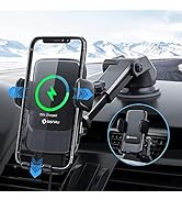 Wireless Car Charger Mount, SONRU 15W Wireless Fast Charging Car Phone Holder Mount, Power-Off De...