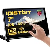 iPistBit Raspberry Pi Screen, 7 Inch Touchscreen Monitor, IPS 1024×600, Dual Built-in Speakers, H...