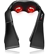 Giantex Shiatsu Neck Back and Shoulder Massager w/Heat, Deep Tissue 3D Kneading Massage Pillow fo...
