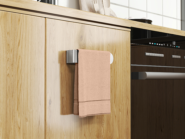 Hand Towel Bar Stick on Kitchen Cabinet