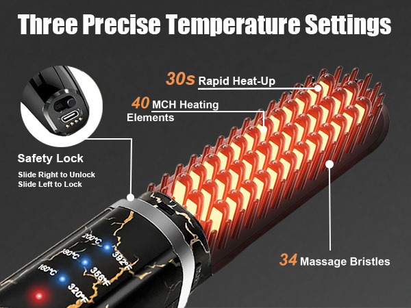 beard straightener for men cordless