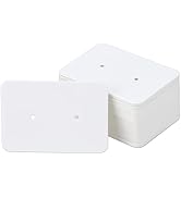 joycraft Earring Cards - 200Pcs White Earring Display Holder Cards, 1.1"x1.57" Blank Paper Cards ...