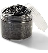 AMUU Rubber Bands 300pcs Black Small Rubber Bands for Office School Home size16 Elastic Band