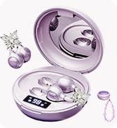 Open Ear Clip Wireless Earbuds Bluetooth 6.0, Powder Compact Case with LED Display &amp; Mirror, Deta...