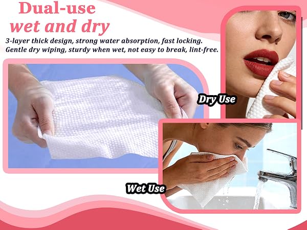 wet &amp; dry disposable face fowel dual-use