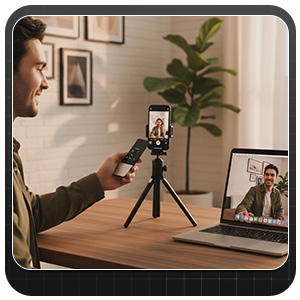 Bluetooth remote for Android, ideal for use beside phone and tablet, bluetooth remote for iphone