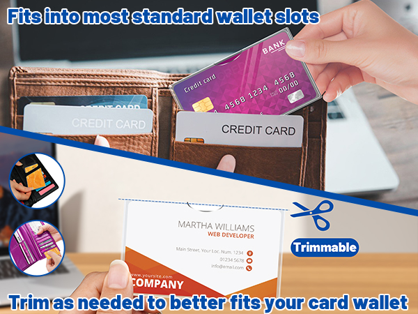 Fitsinto most standard wallet slots