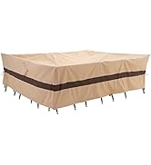 WJ-X3 Extra Large Patio Furniture Set Covers Waterproof, Outdoor Table Cover Heavy Duty, Lawn Din...